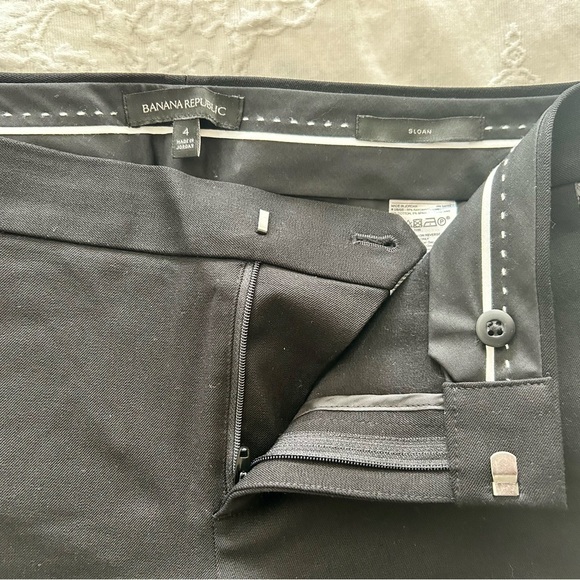 Banana Republic Women’s Sloan Cropped Tux Pant with Sequin Trim Size 4 - Picture 5 of 10